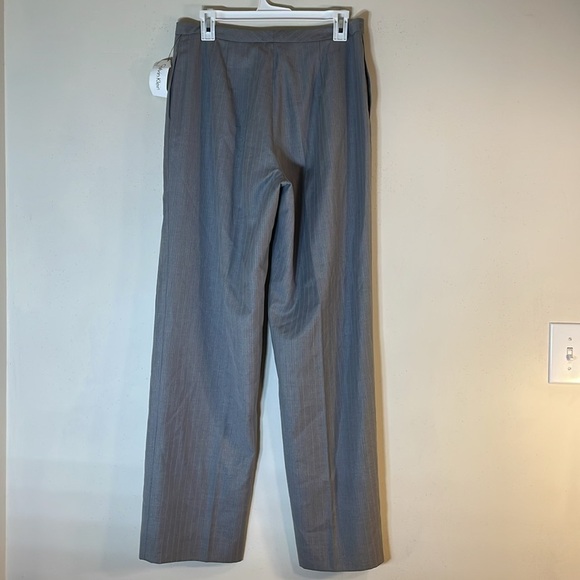 NWT. Calvin Klein 10 Grey Pinstripe Double Layer Dress Pants. - Picture 8 of 11
